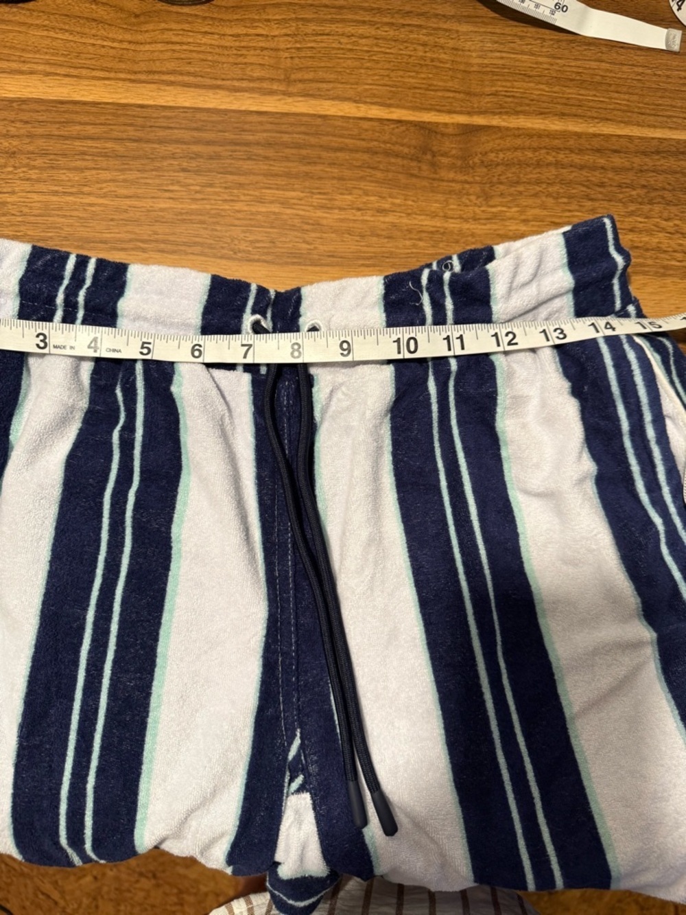 Fabletics Island Terry Cloth Everyday Shorts Striped Drawstring Elastic Size S - Picture 7 of 7